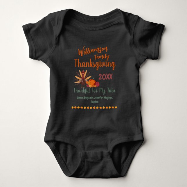 Matchning av Namn år för Thanksgiving av familjen T Shirt (Framsida)