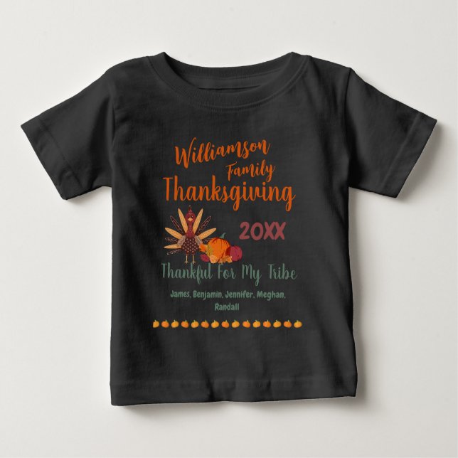 Matchning av Namn år för Thanksgiving av familjen T Shirt (Framsida)