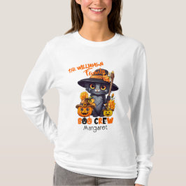 Matchning av Namn Halloween Cat Pumpkin T Shirt