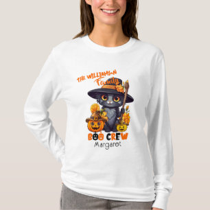 Matchning av Namn Halloween Cat Pumpkin T Shirt