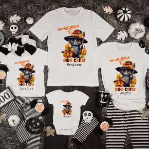 Matchning av Namn Halloween Cat Pumpkin T Shirt