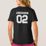 Matchning av Namn-nummer för underordnad Far i idr T Shirt<br><div class="desc">Utformning av anpassadet med ett idrottslag eller efternamn med ett nummer för matchande utfall för ett far och ett barn. Hitta en matchande pappor-skjorta i min samling "Pappa and Me Matching Design and Pappa Gifts".</div>