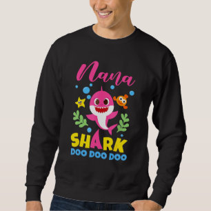 Matchning av Nana Shark Cute Baby-hak-familjen Lång Ärmad Tröja