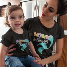 Matchning av överordnad Kid Black för mamma och mi T Shirt