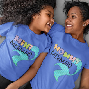 Matchning av överordnad Sjöjungfru och Kid Mamma T Shirt