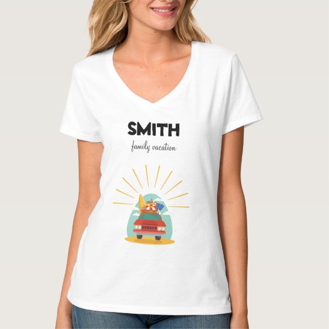 Matchning av paketfamiljevacering t shirt (Framsida)