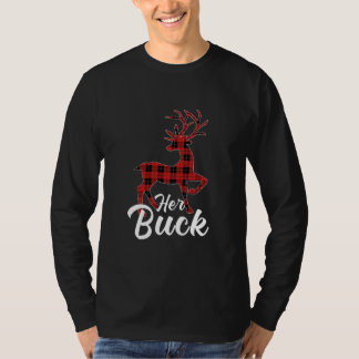 Matchning av Par jul Pajamas Buffalo Play T Shirt