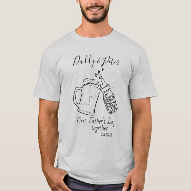 Matchning av personlig 1:a Fars dag T Shirt (Framsida)
