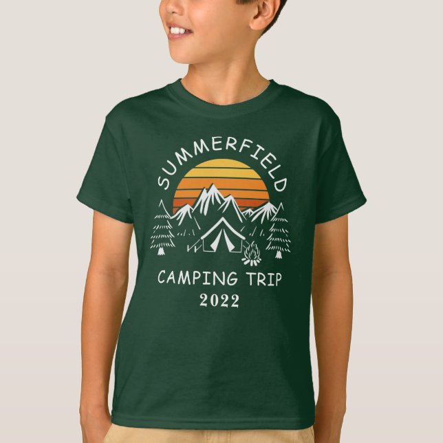 Matchning av Retro Family Camping Resa T Shirt (Framsida)