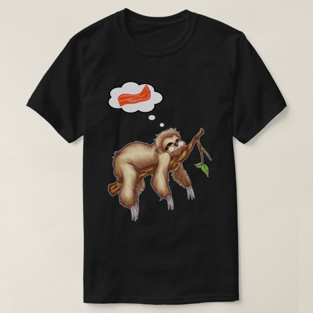 Matchning av Sloth Bacon Funny Lazy Sspartsparkolo T Shirt (Design framsida)
