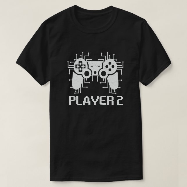 Matchning av spelare, par Player 1 Player 2 T Shirt (Design framsida)