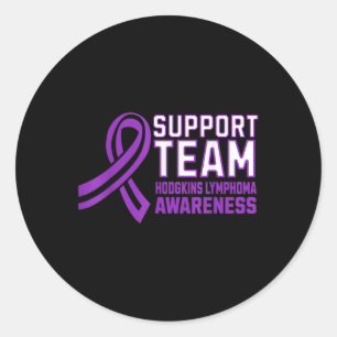 Matchning av supportteamet Hodgkins Lymphoma Aware Runt Klistermärke