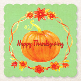 Matchning av Thanksgiving vattenfärgspumpkin på Gr Underlägg Papper
