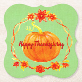 Matchning av Thanksgiving vattenfärgspumpkin på Gr Underlägg Papper