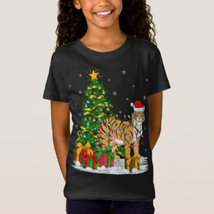 Matchning av tomten Funny Tiger Älskare Julafton T Shirt