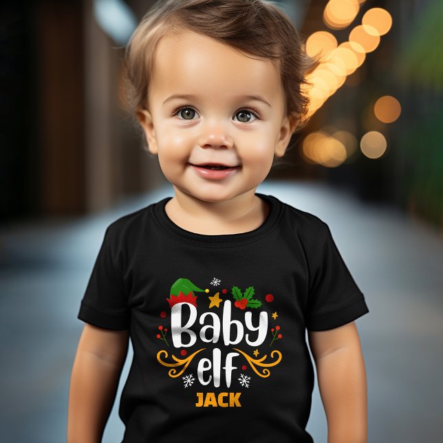 Matchning av typografi Baby Elf-Roligt T Shirt (Skapare uppladdad)