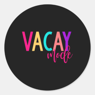 Matchning av Vacation S Vacay Mode, sommar Runt Klistermärke