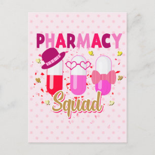 Matchning av valentines day Pharmacy Squad Group Vykort