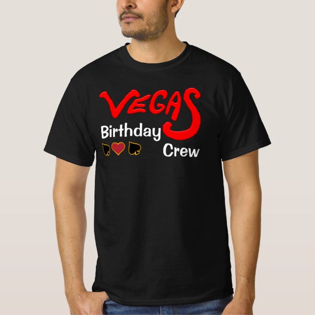 Matchning av Vegas Birthday Crew Anpassade Group T Shirt (Framsida)