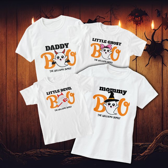 Matchning för familjen Halloween Mamma Boo Djävule T Shirt (Skapare uppladdad)