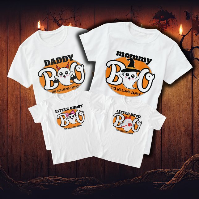 Matchning för familjen Halloween Mamma Boo Djävule T Shirt (Skapare uppladdad)