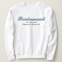 Matchning mellan Bridesmaid Dusty Blue Bachelorett