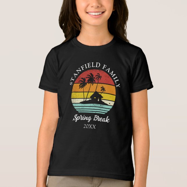 Matchning mellan familjen Påsklov Handflatan Träd T Shirt (Framsida)