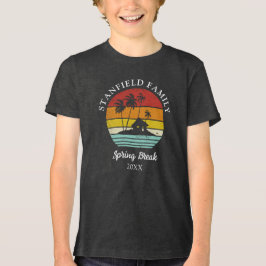 Matchning mellan Påsklov Beach Handflatan Träd T Shirt