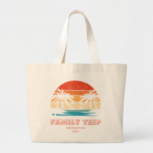 Matchning mellan Retro sunset Family resa Beach Ha Jumbo Tygkasse