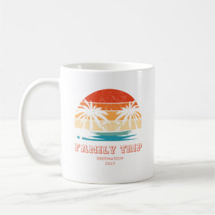 Matchning mellan Retro sunset Family resa Beach Ha Kaffemugg