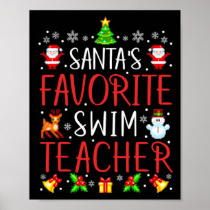 Matchning mellan Santa's Favorite Simma Teacher Ju Poster