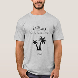 Matchning mellan Tropical Vacation Handflatan Träd T Shirt