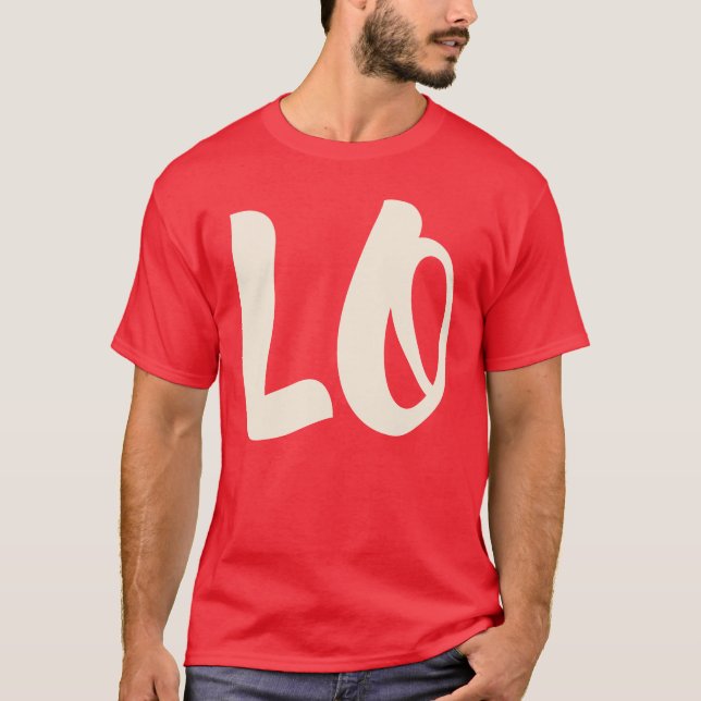 Matchning par Kärlek LO VE Valentine Manar T-Shirt (Framsida)