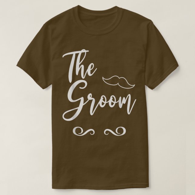 Matchningen mellan Groom och Bride Bröllop T Shirt (Design framsida)