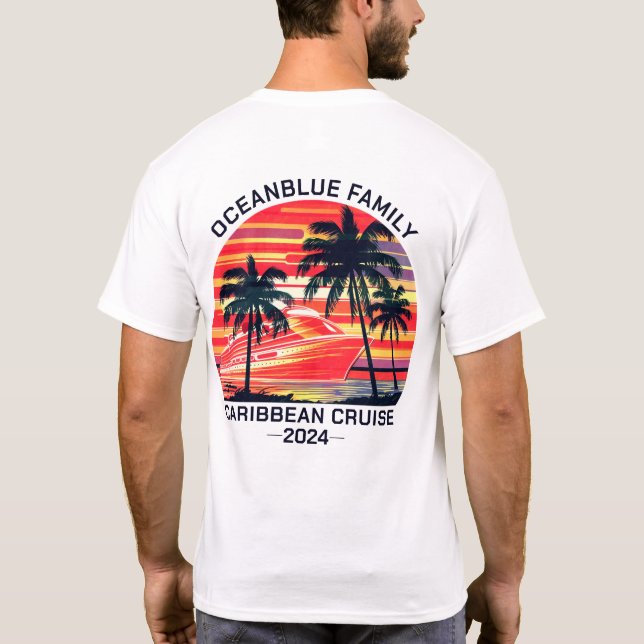 Matchningsåtgärd för personlig Family Cruise Vacat T Shirt (Baksida)