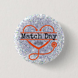 Matchningsdag 2025 Glitter Stetoscope Knapp
