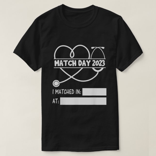 Matchningsdag Sjukvårdsperiod NRMP School Student T Shirt (Design framsida)