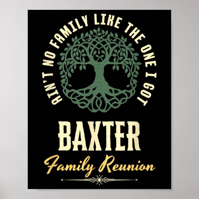 Matchningsdesign för Family Reunion 2025 - Baxter Poster (Framsidan)
