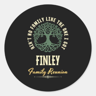 Matchningsdesign för Family Reunion 2025 - Finley Runt Klistermärke