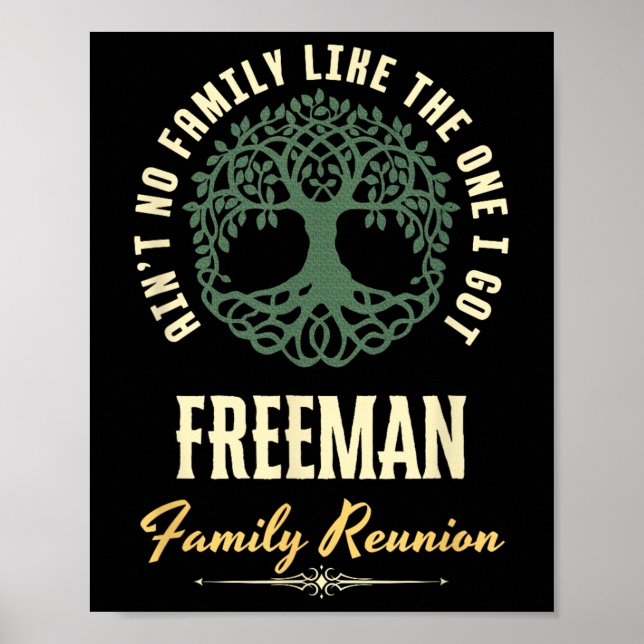 Matchningsdesign för Family Reunion 2025 - Freeman Poster (Framsidan)