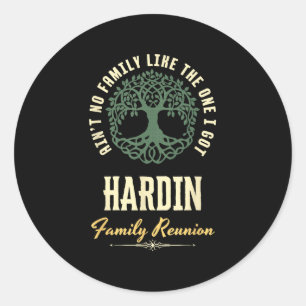 Matchningsdesign för Family Reunion 2025 - Hardin Runt Klistermärke