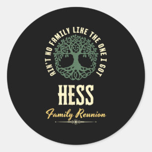 Matchningsdesign för Family Reunion 2025 - Hess Runt Klistermärke