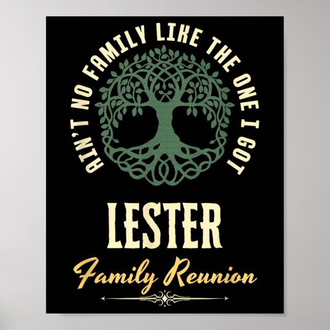 Matchningsdesign för Family Reunion 2025 - Lester Poster (Framsidan)