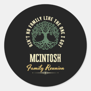 Matchningsdesign för Family Reunion 2025 - Mcintos Runt Klistermärke
