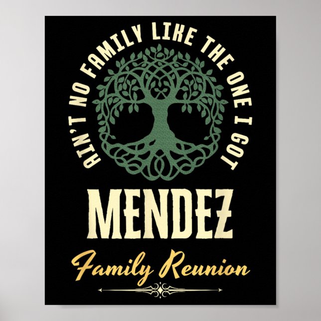 Matchningsdesign för Family Reunion 2025 - Mendez Poster (Framsidan)