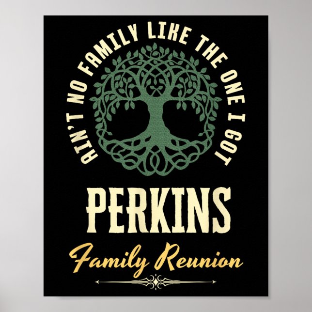 Matchningsdesign för Family Reunion 2025 - Perkins Poster (Framsidan)