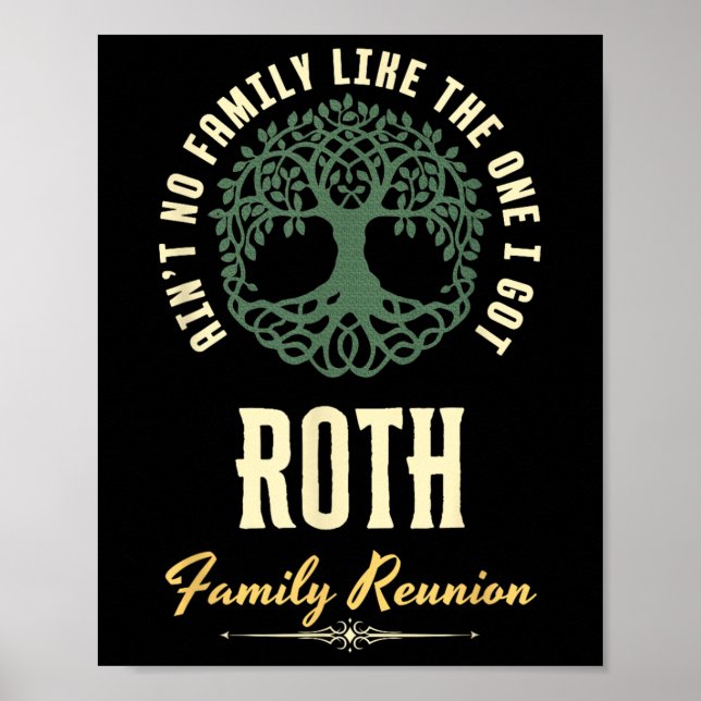 Matchningsdesign för Family Reunion 2025 - Roth Poster (Framsidan)