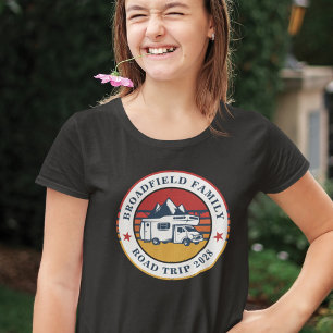 Matchningsdotter för Family RV Road Resa Reunion T Shirt