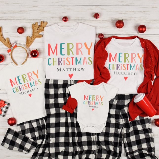 Matchningsfamilj för färglöst Cute God jul T Shirt (Skapare uppladdad)