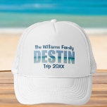 Matchningsfamilj för personlig Destin Beach Resa Keps<br><div class="desc">De här coola anpassningsbar Destin Florida-hattarna har din personlig namn för familjeåterförening eller resa för Emerald Kusten. Breven i ord DESTIN är fylld med vackra havsfotografier för din semester.</div>